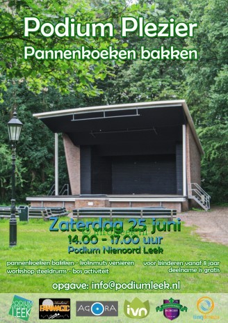 Podium Plezier pannenkoekenbakken poster