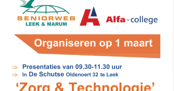 Presentaties over Zorg&Technologie met Alfa-College studenten bij SeniorWeb