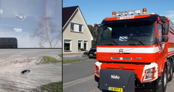 Vrachtwagen mogelijk beschoten met buks op de Auwemalaan in Leek, wie heeft iets gezien?