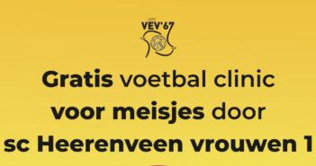 Vrouwen 1 van sc Heerenveen geven gratis voetbalclinic voor meisjes in Leek