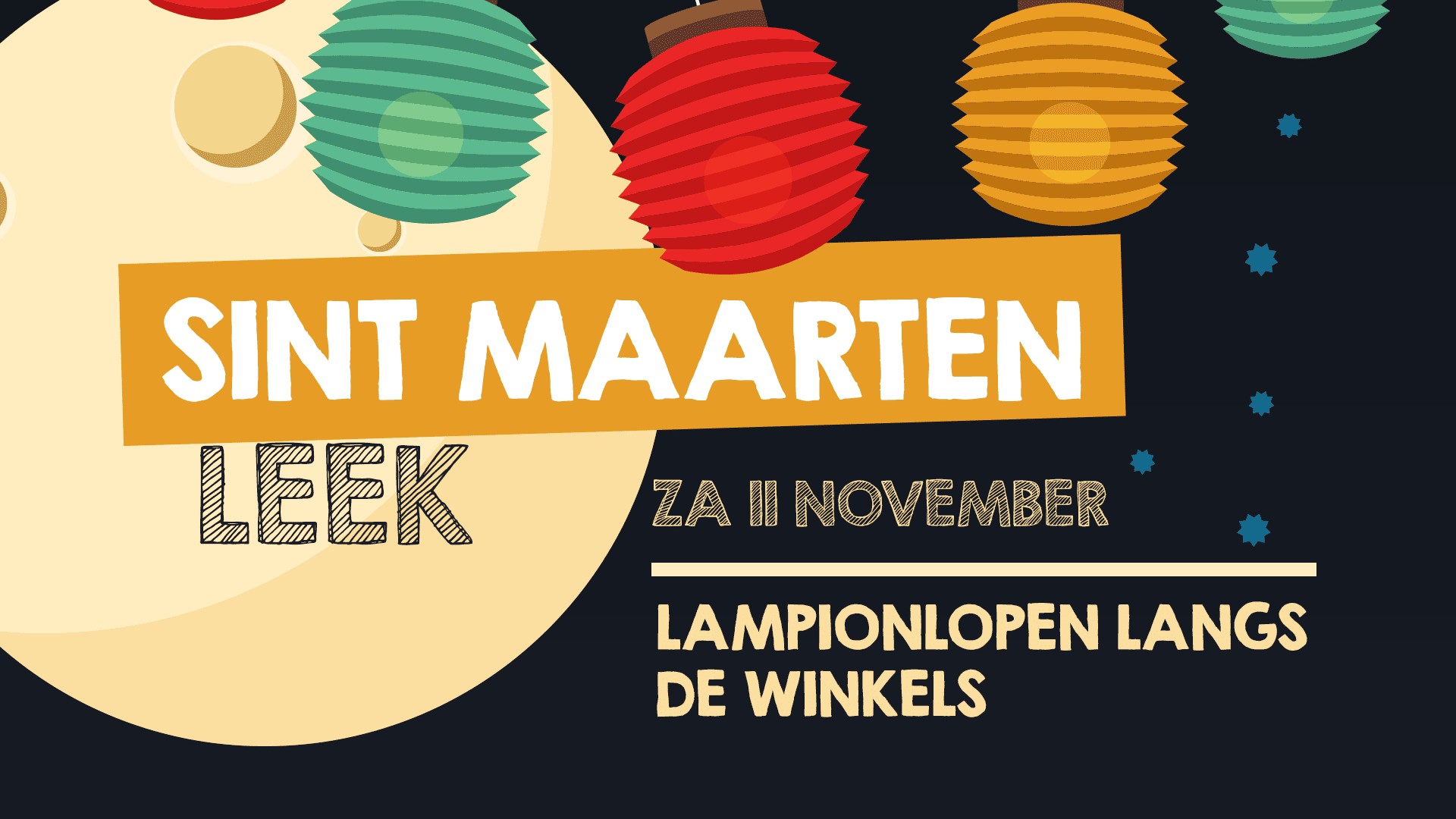 Sint Maarten in Leek: lampionlopen langs de winkels op 11 november