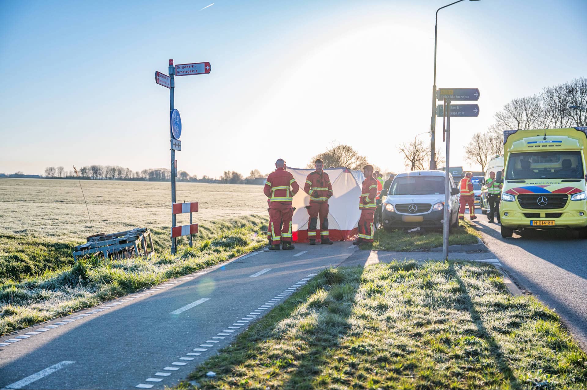Ernstig gewonde bij verkeersongeval nabij N355 bij Grijpskerk
