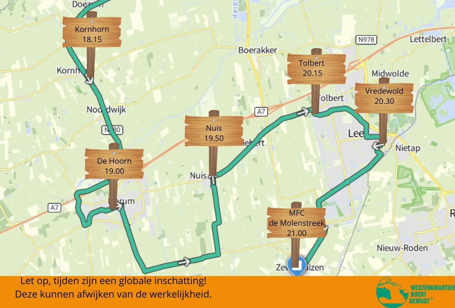 Vanavond trekt de Verlichte Trekkertourtocht door het Westerkwartier; lees hier de route en tijdstip