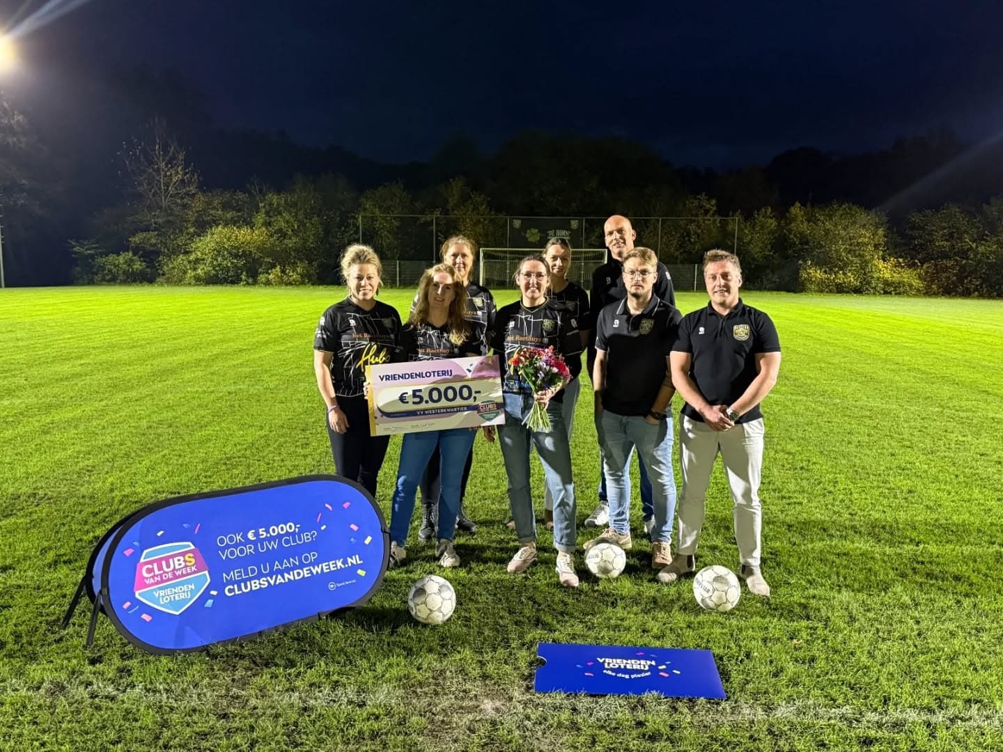 VriendenLoterij verrast VV Westerkwartier met 5.000 euro