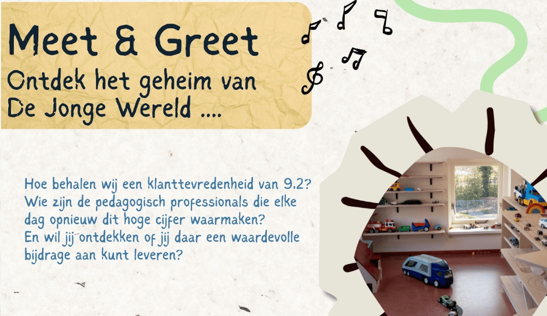 Kennismaken met kinderopvangorganisatie De Jonge Wereld tijdens informatieve avond
