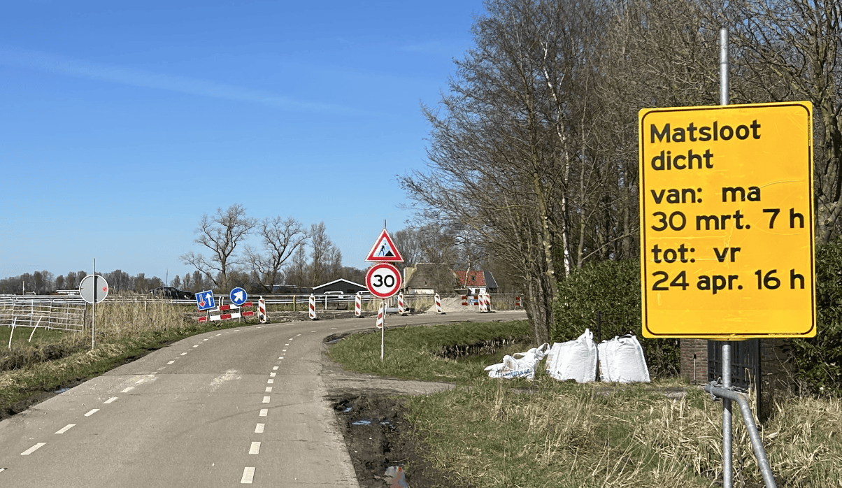 Doorfietsroute Leek–Groningen bijna vier weken afgesloten voor werkzaamheden