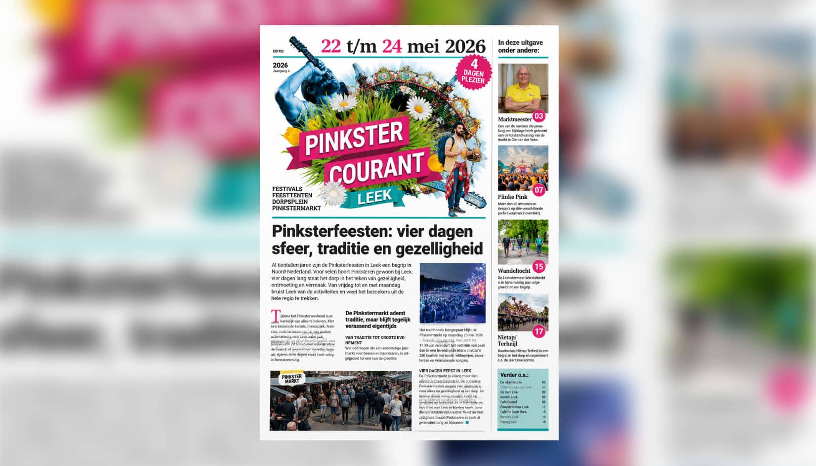 PinksterCourant valt weer op de mat; 'Neemt lezers mee langs historie en hoogtepunten van Pinksteren