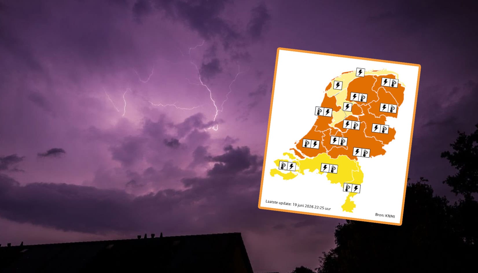 KNMI geeft code oranje af vanwege naderende onweersbuien
