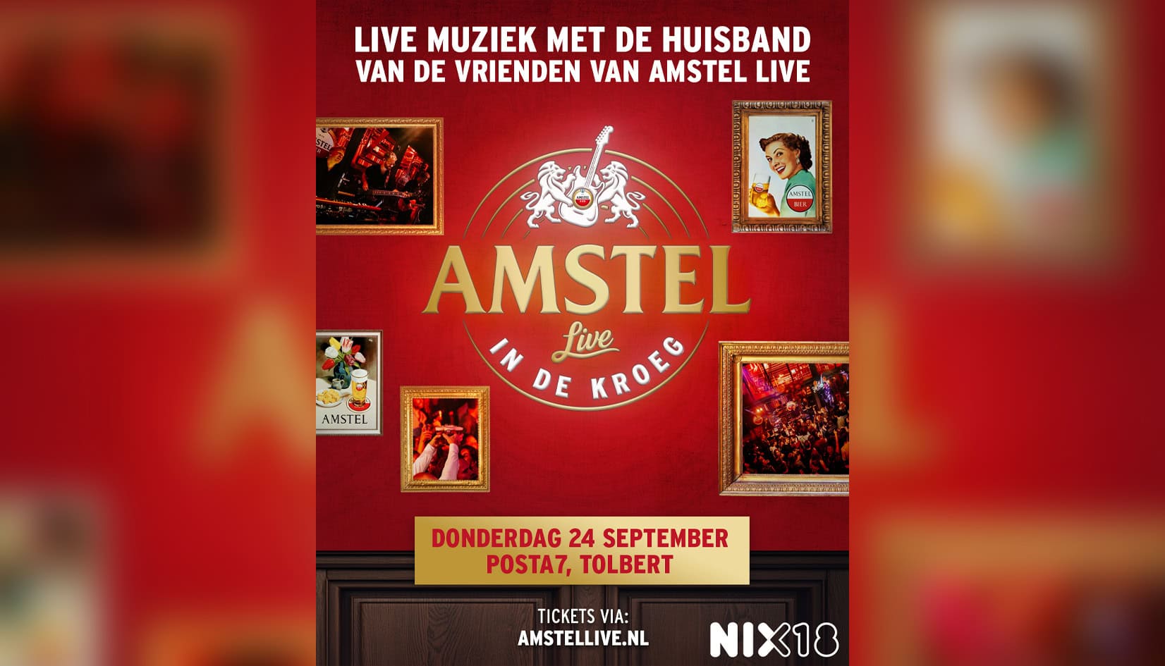 Tolbert krijgt ‘Amstel LIVE in de kroeg’ met huisband Vrienden Van Amstel Live