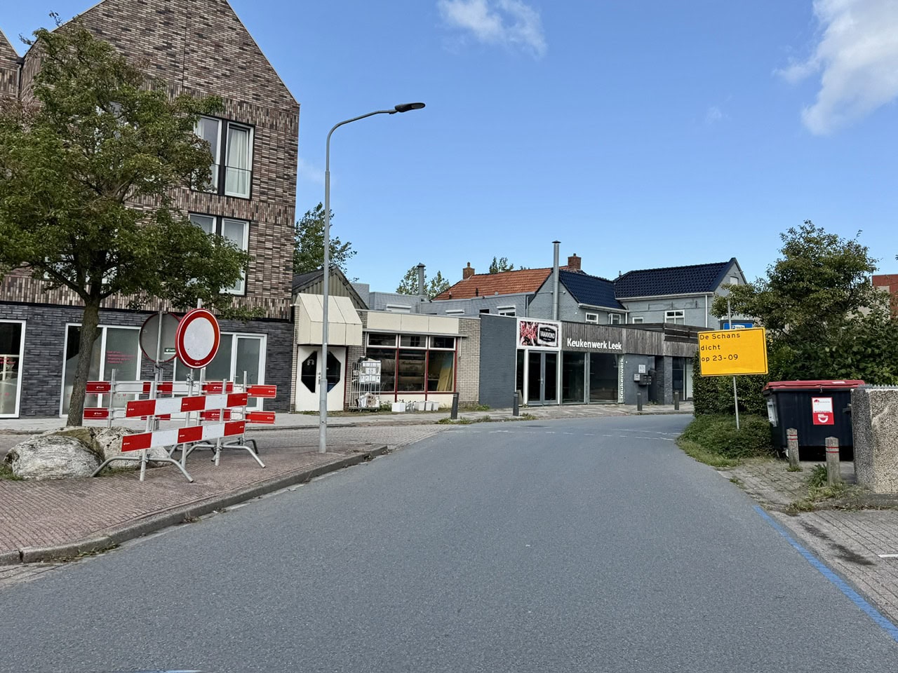 De Schans in centrum Leek woensdag afgesloten vanwege werkzaamheden